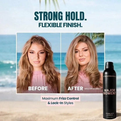 Major Moment Strong Hold Hairspray
– The Beachwaver Co.