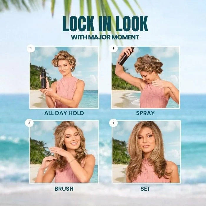 Major Moment Strong Hold Hairspray
– The Beachwaver Co.