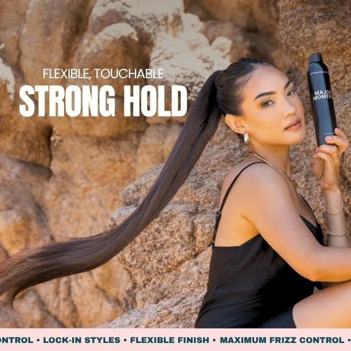 Major Moment Strong Hold Hairspray
– The Beachwaver Co.