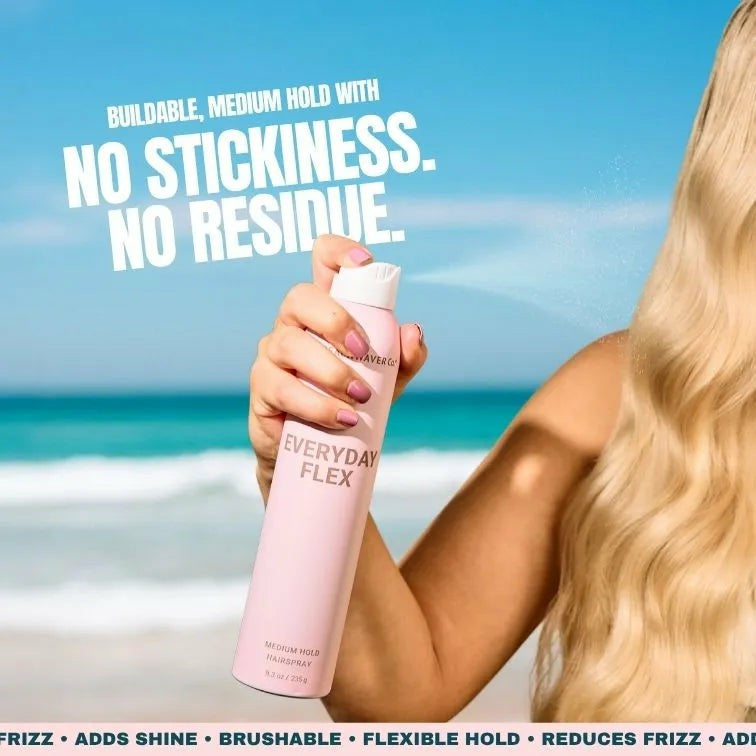 Everyday Flex Medium Hold Hairspray
– The Beachwaver Co.
