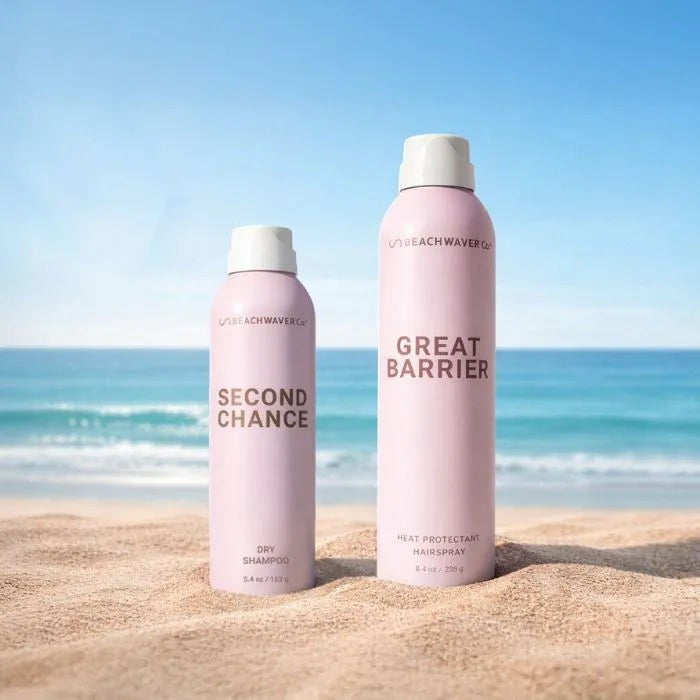 PRE ORDER!! Great Barrier Heat Protectant Hair Spray + Second Chance D
– The Beachwaver Co.